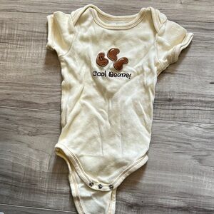 Cool Beans Cream Baby Onesie 6-9months - Organic cotton